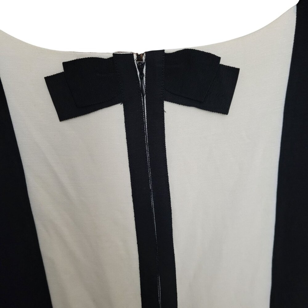 IMNYC Isaac Mizrahi Colorblock Dress Womens Size L Black & White 3/4 Sleeve NWT - Picture 5 of 8